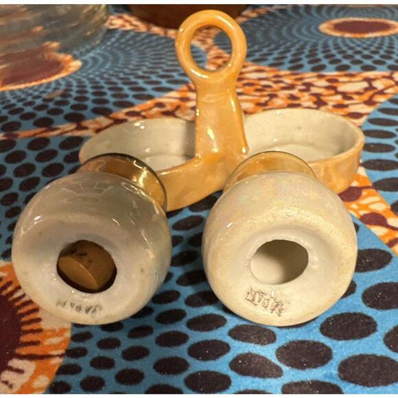 True Vintage Lusterware Salt And Pepper Shakers - Made In Japan - MCM - Japanese - Picture 3 of 4